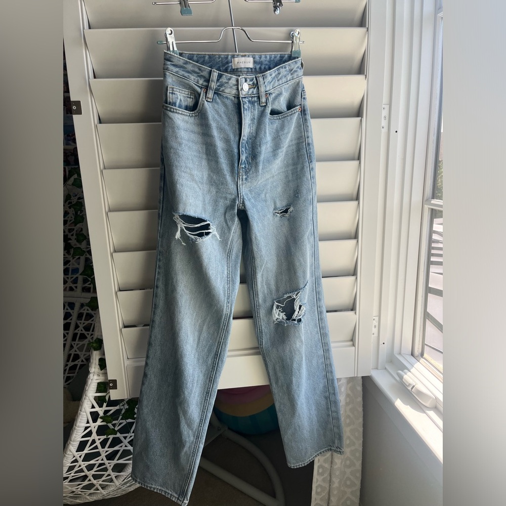 Pacsun 90s boyfriend jeans (high rise), women size 24, light/medium wash